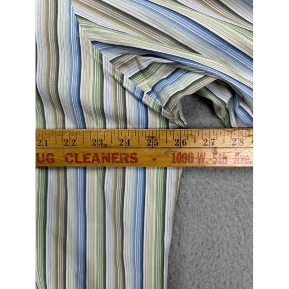 Banana Republic Button Up Shirt Adult XL Multi Balanced Stripes Classic Fit Mens